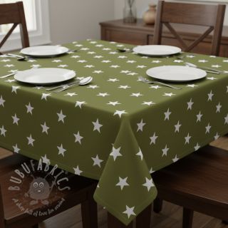 Bawełniana tkanina Stars green