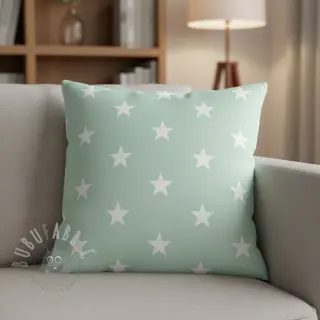 Bawełniana tkanina Stars mint