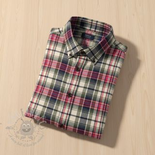 Bawełniana tkanina YARN DYED CHECK BRUSHED pickle