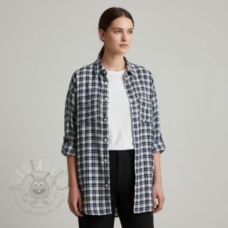 Bawełniana tkanina YARN DYED CHECK BRUSHED Silva design B