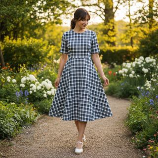 Bawełniana tkanina YARN DYED CHECK BRUSHED Silva design B