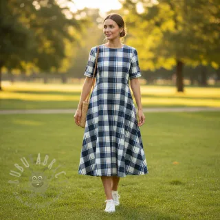 Bawełniana tkanina YARN DYED CHECK BRUSHED Silva design A