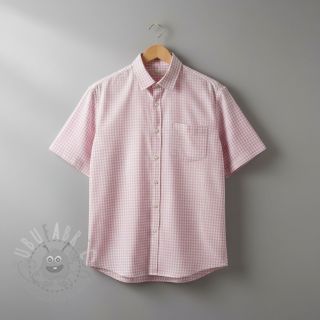 Bawełniana tkanina YARN DYED CHECK BRUSHED light rose