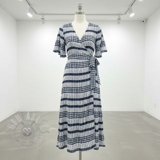 Bawełniana tkanina YARN DYED Stripe navy