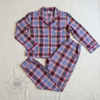 Bawełniana tkanina YARN DYED LUREX Check purple