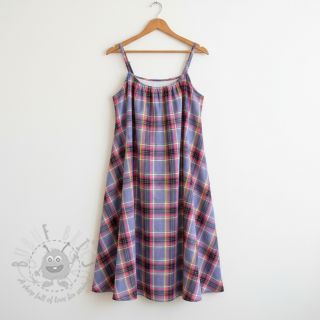 Bawełniana tkanina YARN DYED LUREX Check purple