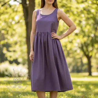 Bawełna popelina plum