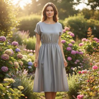 Bawełna popelina metal grey