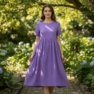 Bawełniany popelin purple