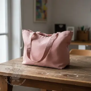 Bawełniany popelin dark rose