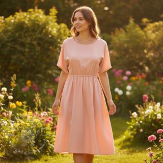 Bawełniany popelin rose