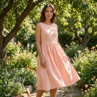 Bawełniany popelin light rose