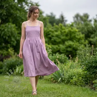 Bawełniany popelin lilac
