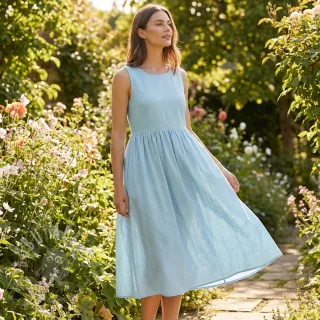 Bawełniany popelin light blue