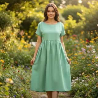 Bawełniany popelin pepermint