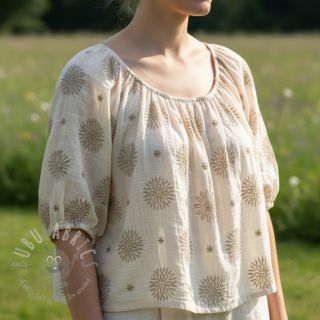 Bawełniana tkanina EMBROIDERY Sofia design A