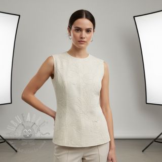 Bawełniana tkanina EMBROIDERY GABARDINE Luana natural