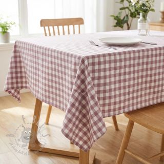 Bawełniana tkanina Check mauve