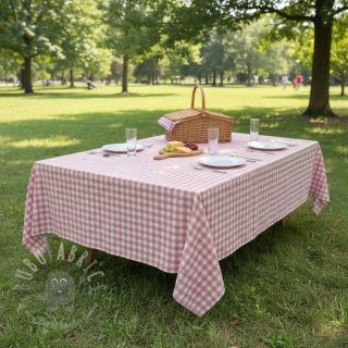 Bawełniana tkanina Check old rose