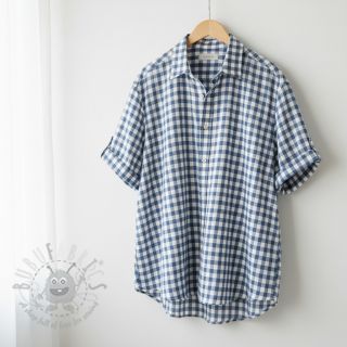 Bawełniana tkanina Check blue