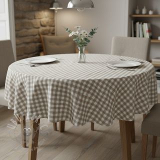 Bawełniana tkanina Check sand