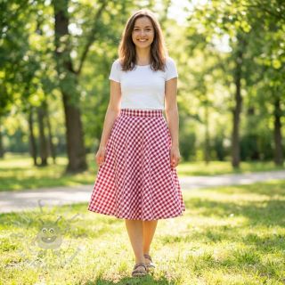 Bawełniana tkanina Check berry