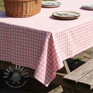 Bawełniana tkanina Check rosa