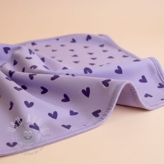 Bawełniana tkanina FLANNEL Hearts lavender