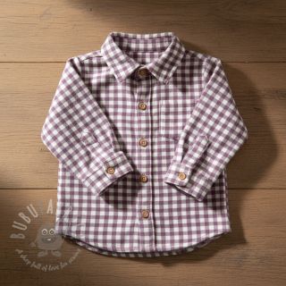 Bawełniana tkanina FLANNEL Check mauve