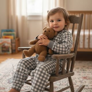 Bawełniana tkanina FLANNEL Check sage