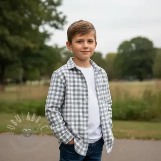Bawełniana tkanina FLANNEL Check sage