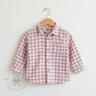 Bawełniana tkanina FLANNEL Check light pink