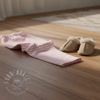 Bawełniana tkanina FLANNEL Check light pink