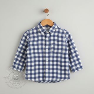 Bawełniana tkanina FLANNEL Check blue