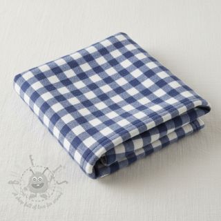 Bawełniana tkanina FLANNEL Check blue