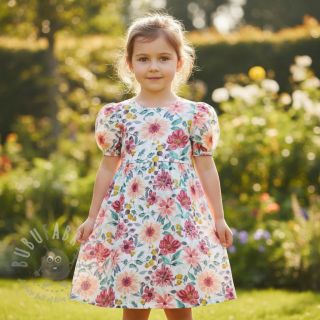 Bawełniana tkanina Flower Sonja red digital print