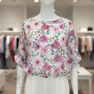 Bawełniana tkanina Flower Sonja mauve digital print