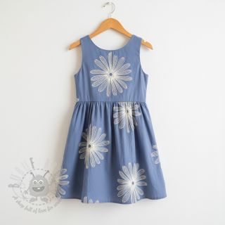 Bawełniana tkanina EMBROIDERY Flowie jeans