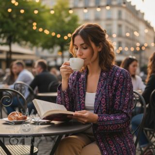 Bawełniana tkanina Motyw pasy granatowy nadruk cyfrowy