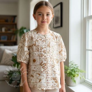 Bawełniana tkanina Boho ecru