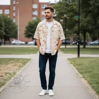 Bawełniana tkanina Boho ecru