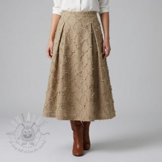 Bawełniana tkanina z lnem Vintage Fringe Diamonds naturals