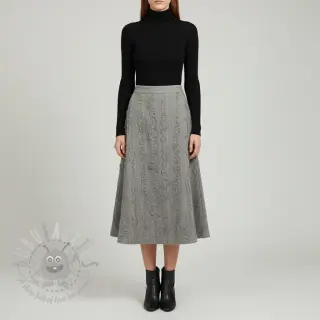 Bawełniana tkanina z lnem Vintage Fringe Stripe grey