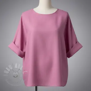 Bawełniana tkanina z lnem PREMIUM dawn pink