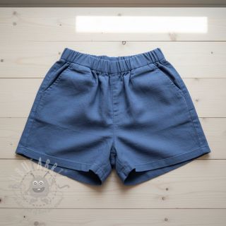 Bawełniana tkanina z lnem PREMIUM steel blue