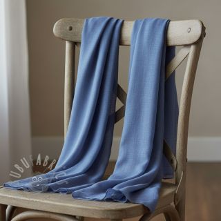 Bawełniana tkanina z lnem PREMIUM steel blue