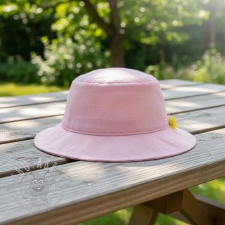 Bawełniana tkanina z lnem PREMIUM light pink