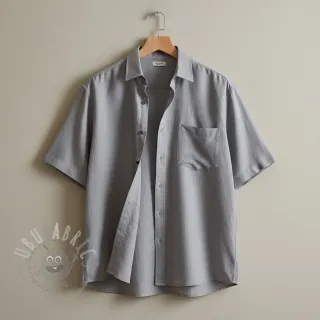 Bawełniana tkanina z lnem PREMIUM light grey