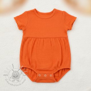 Bawełniana tkanina STRETCH Baby pomarańczowa