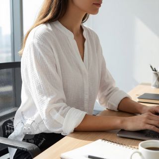 Bawełniana tkanina STRETCH Baby biała